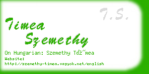 timea szemethy business card